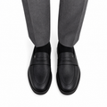 Emory - Men's Black Milled Leather Casual