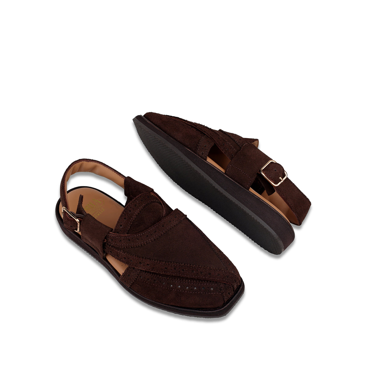 Nate - Children’s Chocolate Brown Suede Leather Sandal
