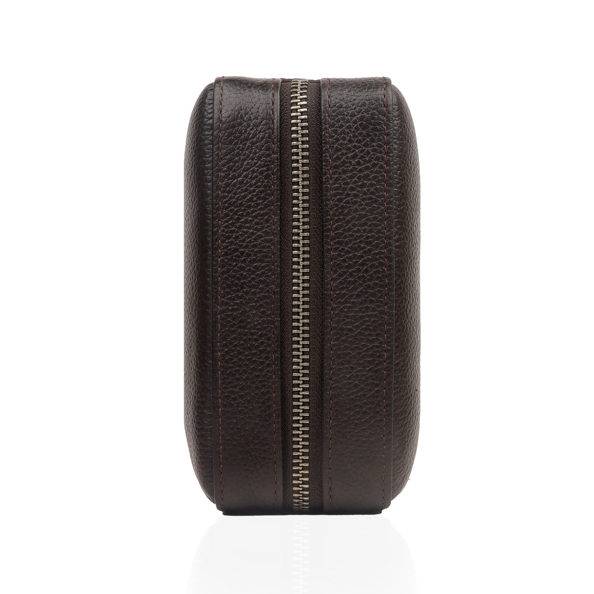 Castro - Men's Dark Brown Milled Leather Cigar Case