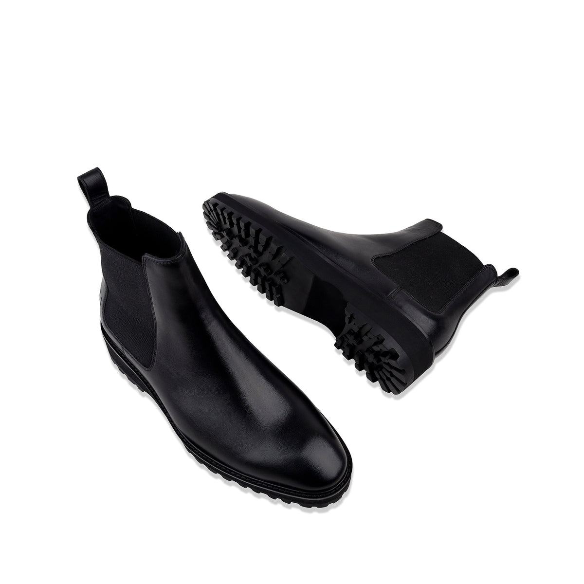 Casey  - Men's Black Calf Leather Chelsea Boot