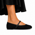 Zoey - Women's Black Embroidery Pump