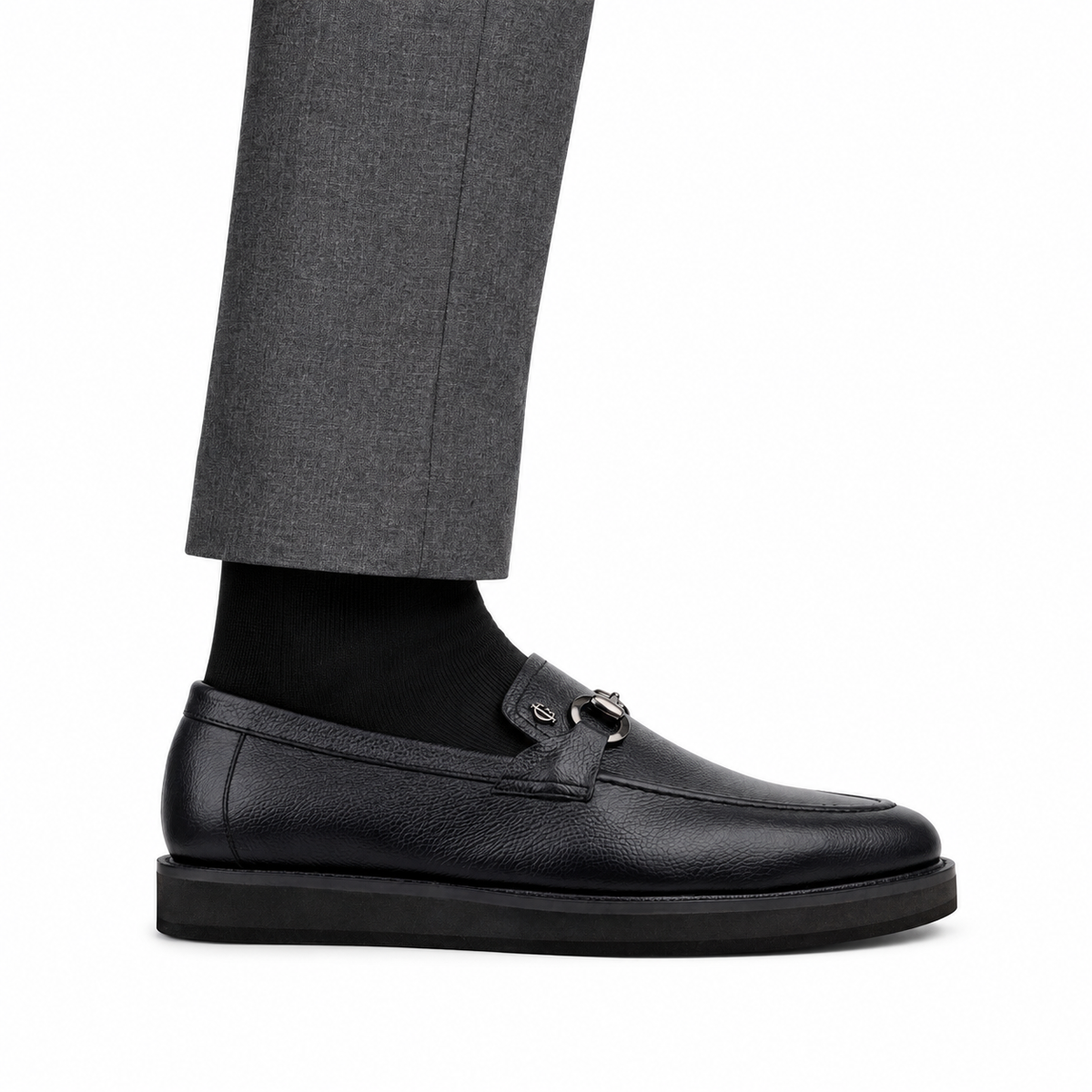 Bodie - Men's Black Milled Leather Casual