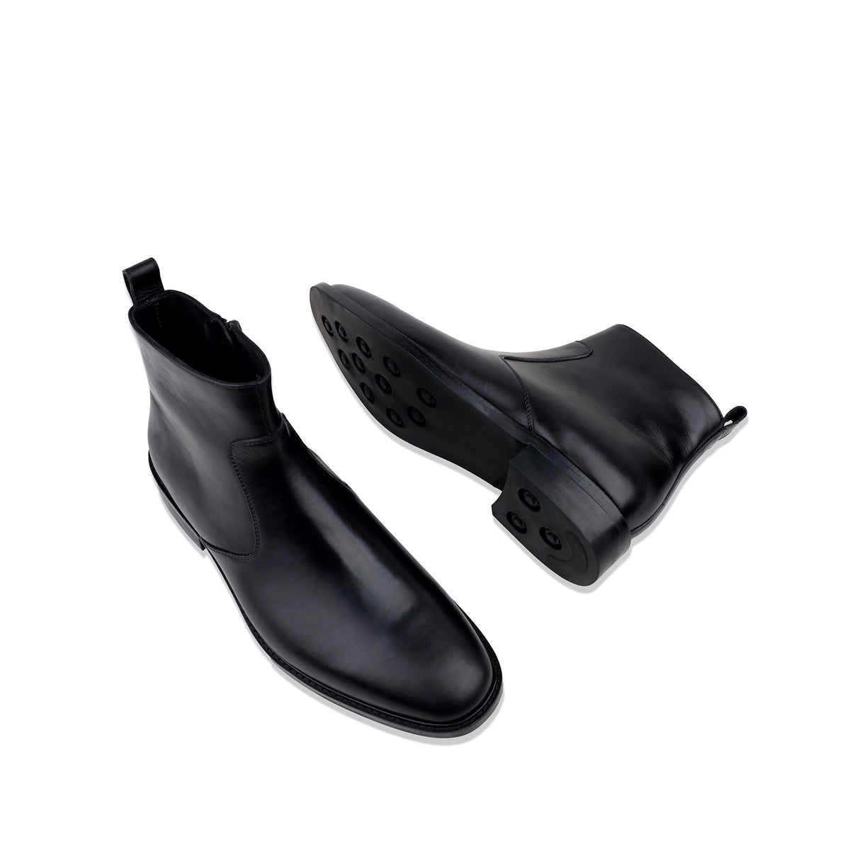 Drake  - Men's Black Calf Leather Chelsea Boot