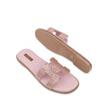 Sierra - Women's Rose Pink Rhinestone Slipper