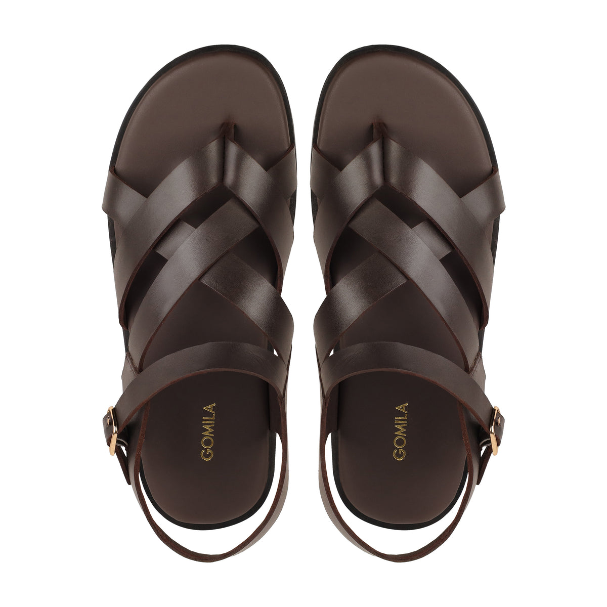 Elian - Men's Brown Calf Leather Sandal