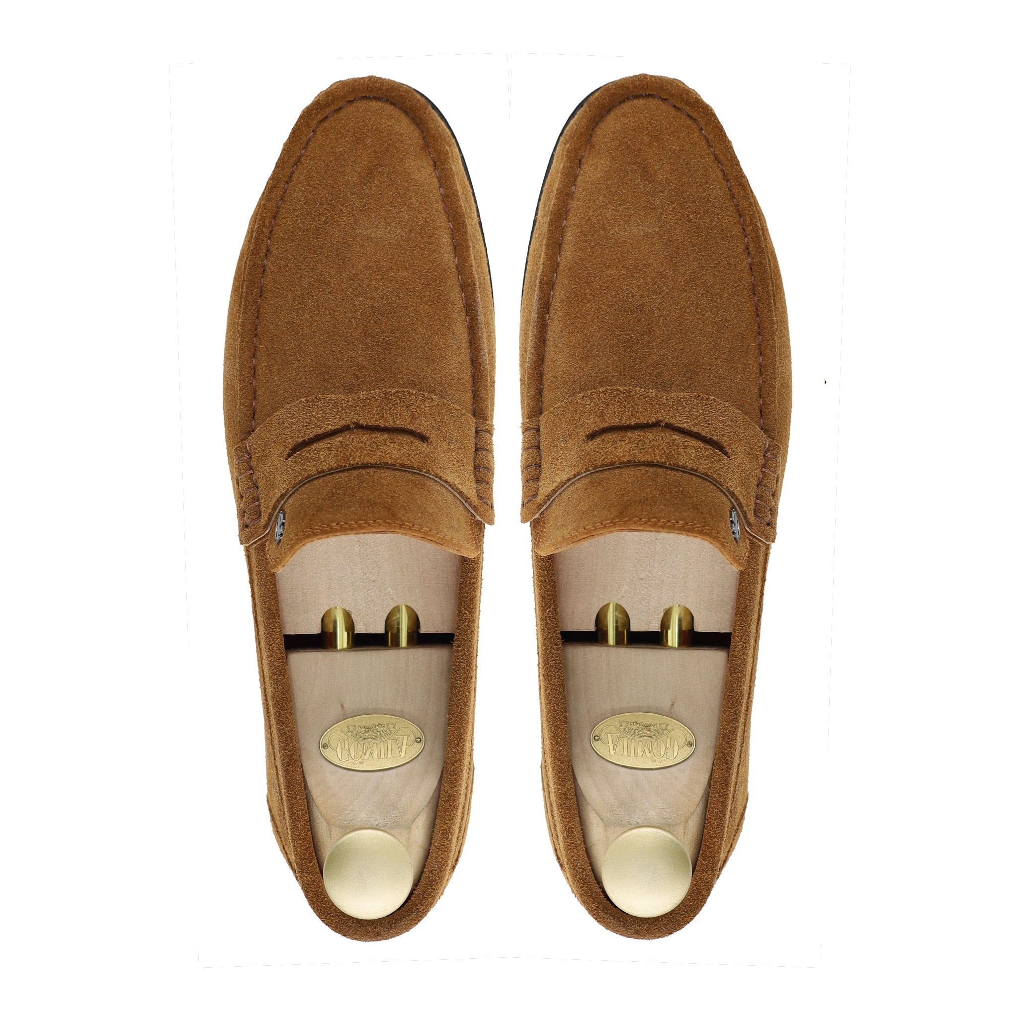 Fronzay - Men's Cognac Suede Driver Shoe