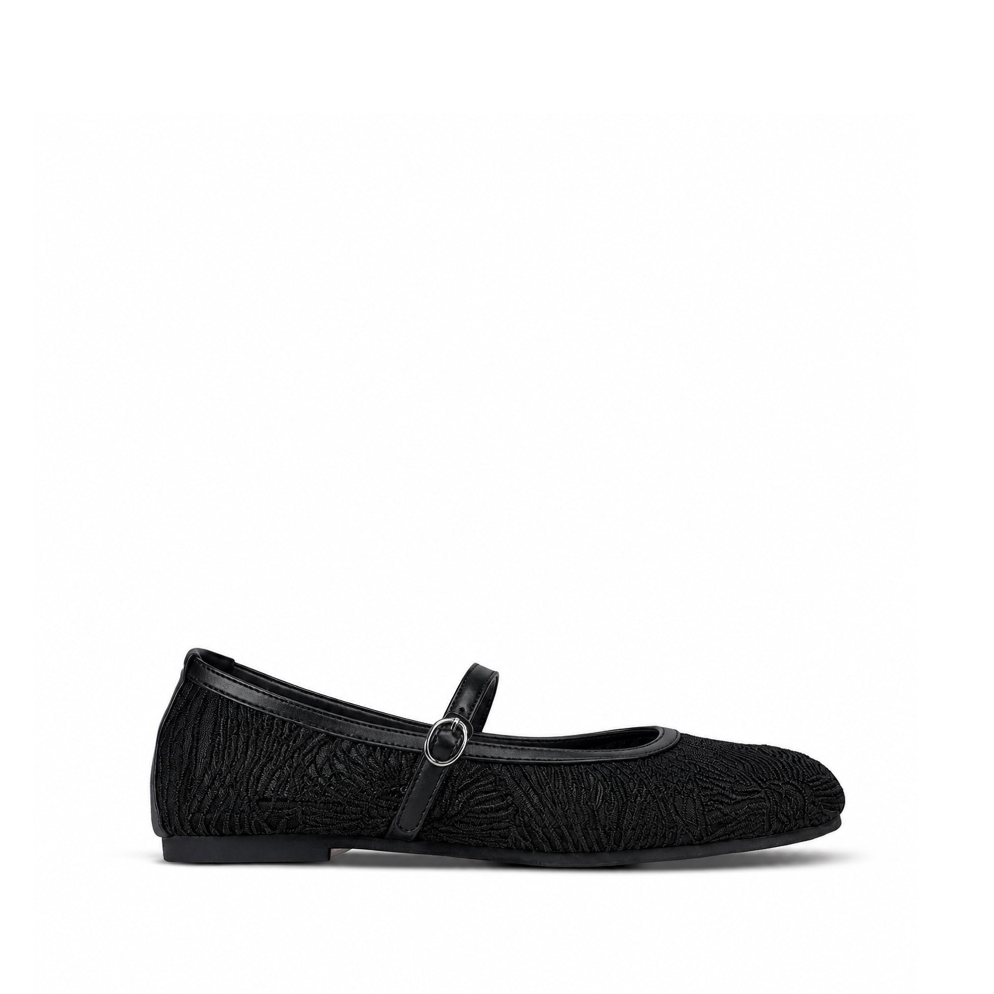 Zoey - Women's Black Embroidery Pump