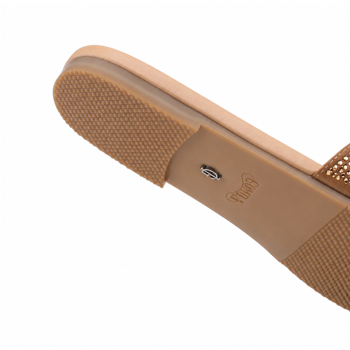 Freya - Women's Champagne Hand Set Crystals Slipper