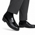 Collin - Men's Black Box Leather Loafer