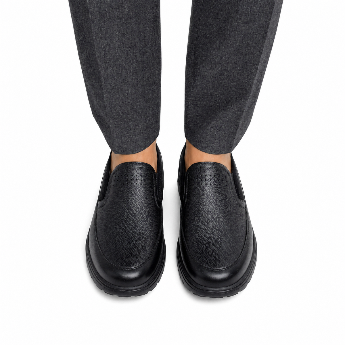 Apollo - Men's Black Milled Leather Sneaker
