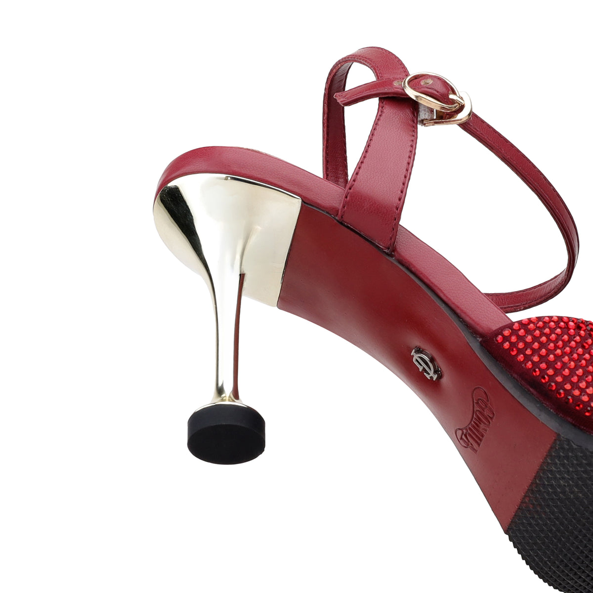 Vanessa - Women’s Oxblood Hand Set Crystals 90mm Heels