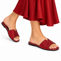Skye - Women's Oxblood Rhinestone Slipper