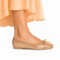 Gomery - Ladies Textured Orange Loafer