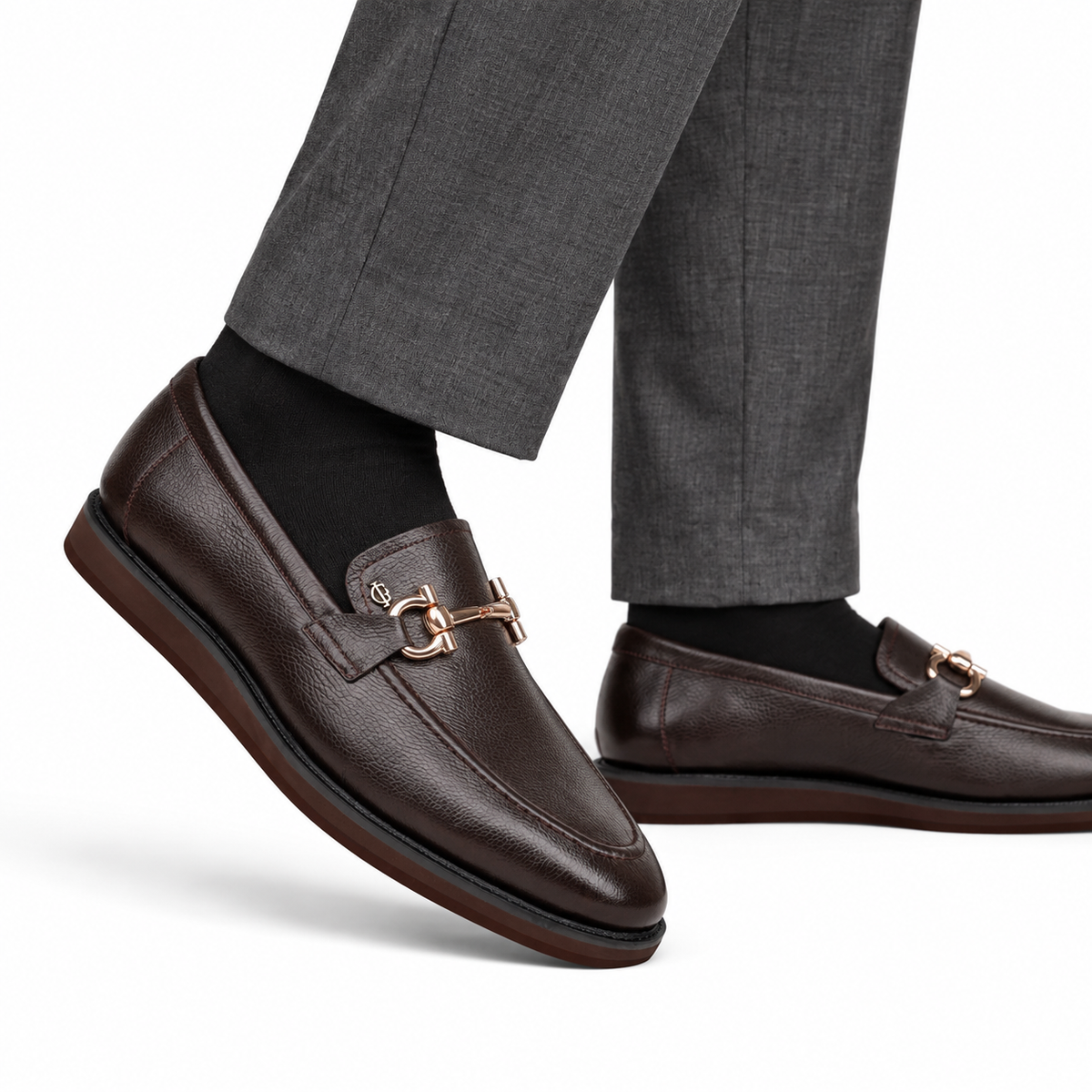 Tyler - Men's Dark Brown Milled Leather Casual