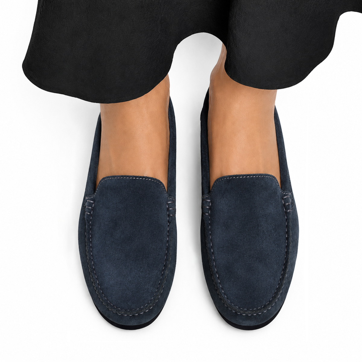 Vyla - Ladies Navy Blue Suede Driver