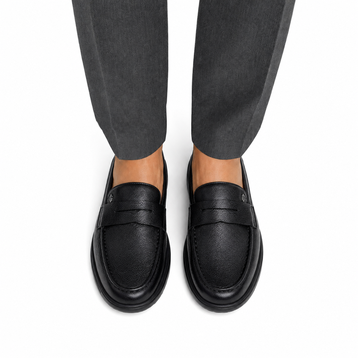 Otto - Men's Black Milled Leather Sneaker