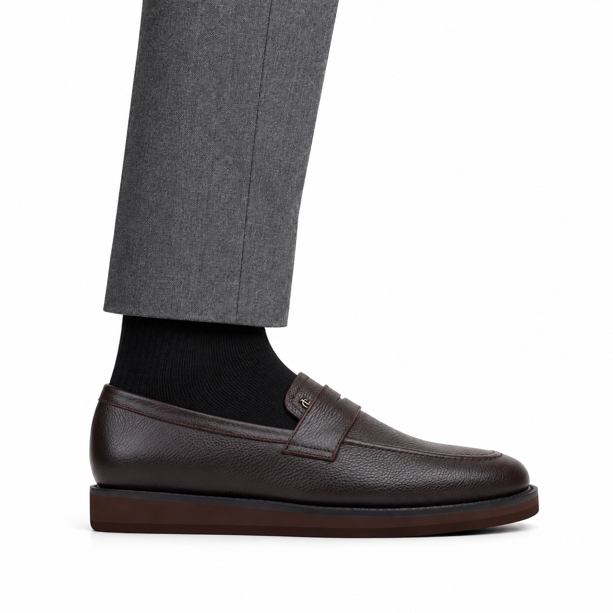 Emory - Men's Dark Brown Milled Leather Casual