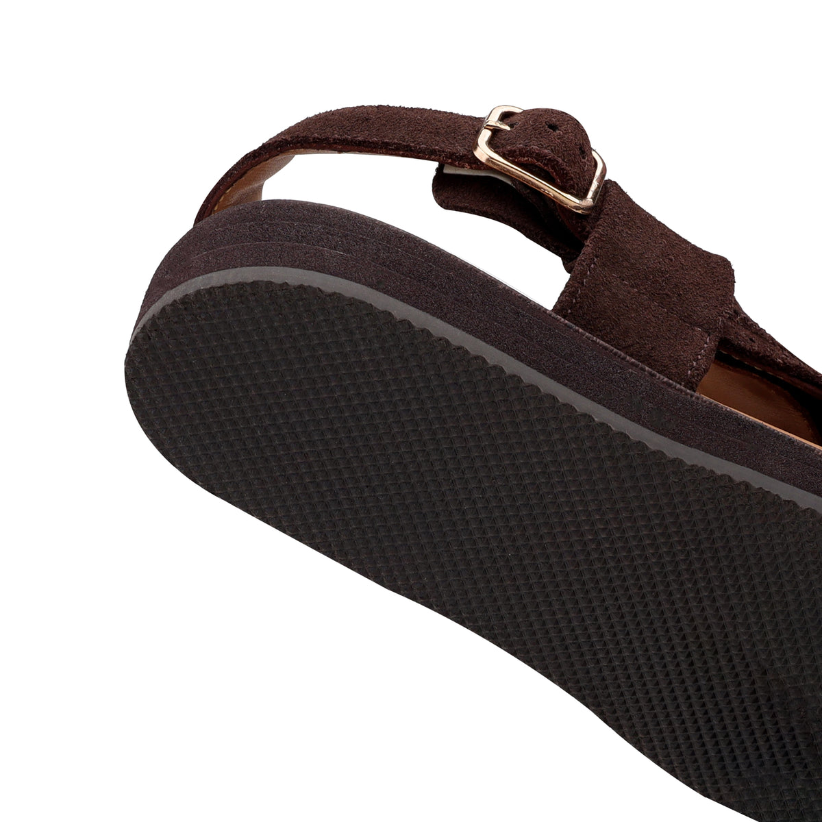 Nate - Children’s Chocolate Brown Suede Leather Sandal