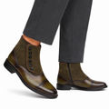 Trent - Men's Burnished Green Calf Leather & Suede Boot