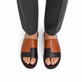Borela - Men's Tan Calf Leather Slipper
