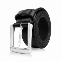 Belor - Men's Black Calf Leather Belt