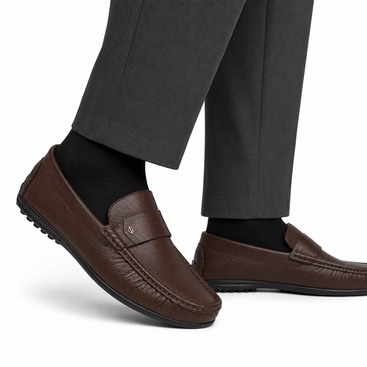 Baker - Men's Light Brown Milled Leather Driver