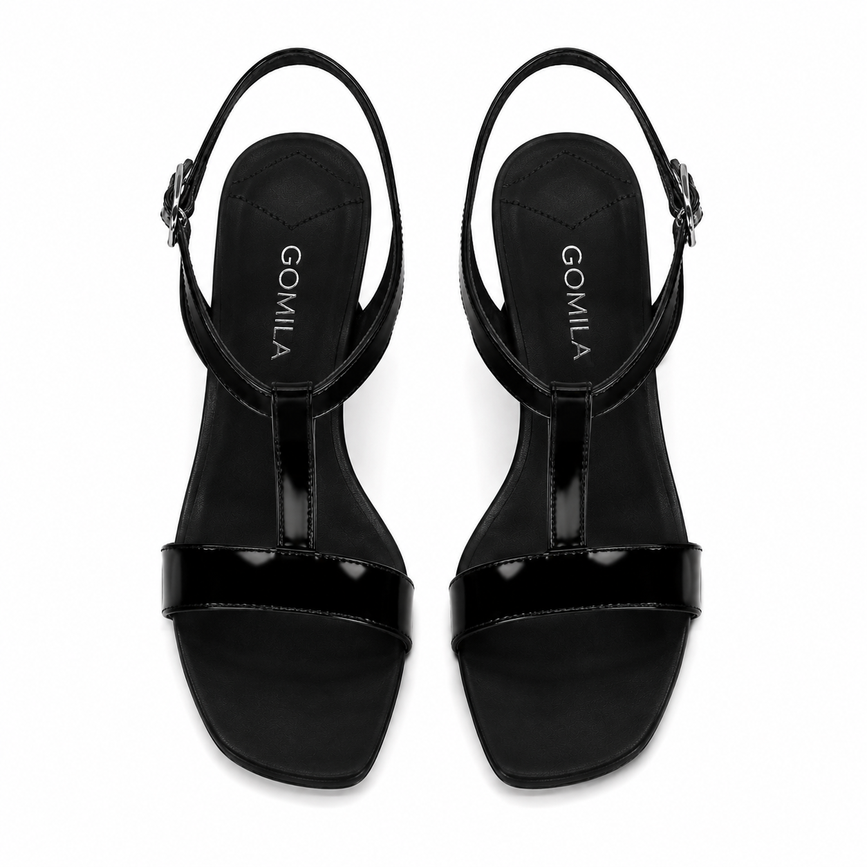 Coco - Women's Black Strapped Heels