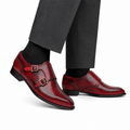 Clyde - Men's Oxblood Calf Leather Goodyear Welted Bespoke Double Monkstrap