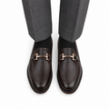 Tyler - Men's Dark Brown Milled Leather Casual