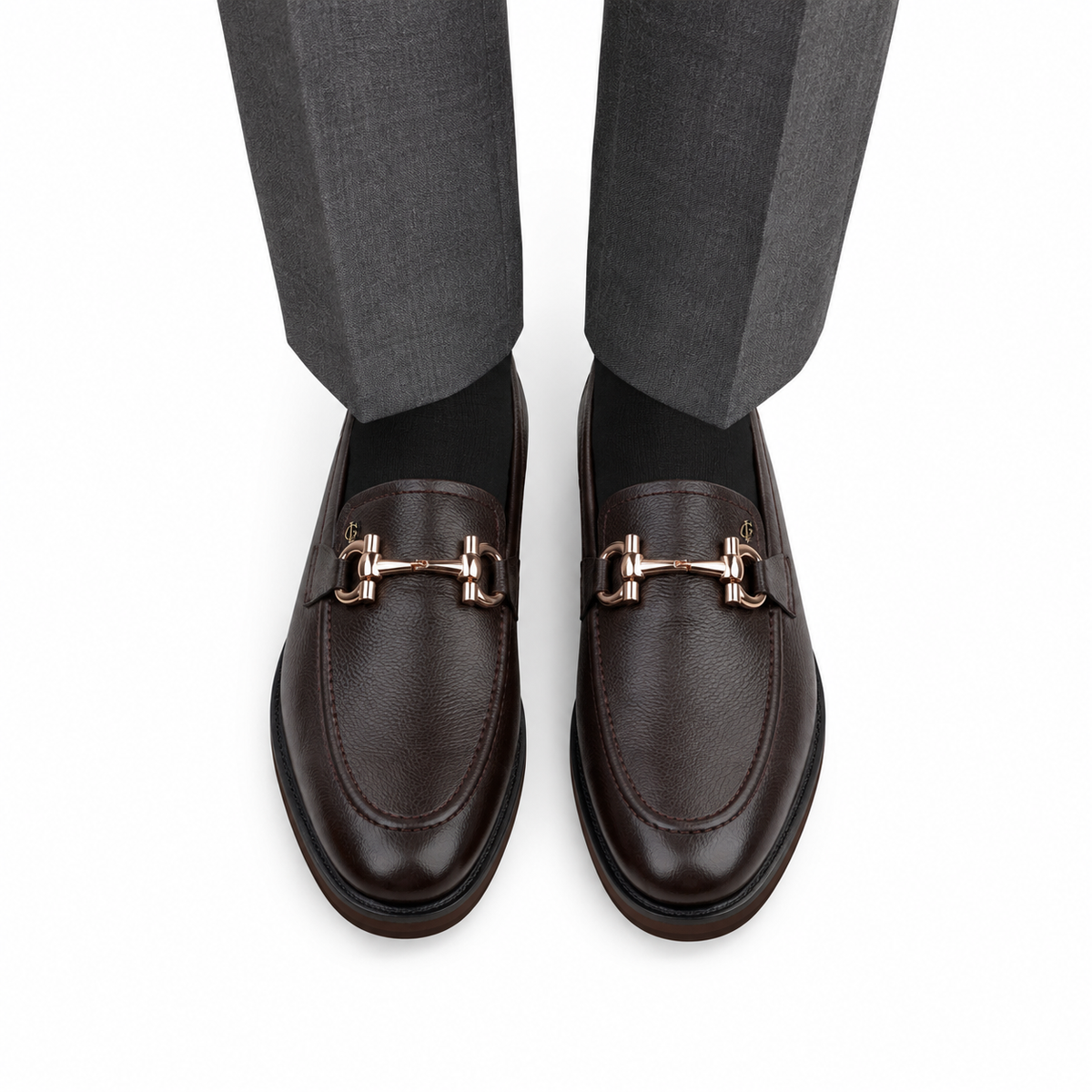 Tyler - Men's Dark Brown Milled Leather Casual