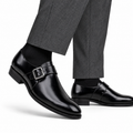 Cain - Men's Black Calf Leather Monkstrap - Goodyear Welted