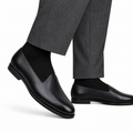 Dion - Men's Black Crust Leather Loafer