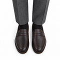 Emory - Men's Dark Brown Milled Leather Casual