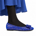 Cora - Ladies Blue Fuchsia Leather Pump