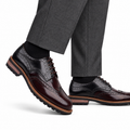 Foster - Men's Black & Burgundy Calf Leather Goodyear Welted Derby