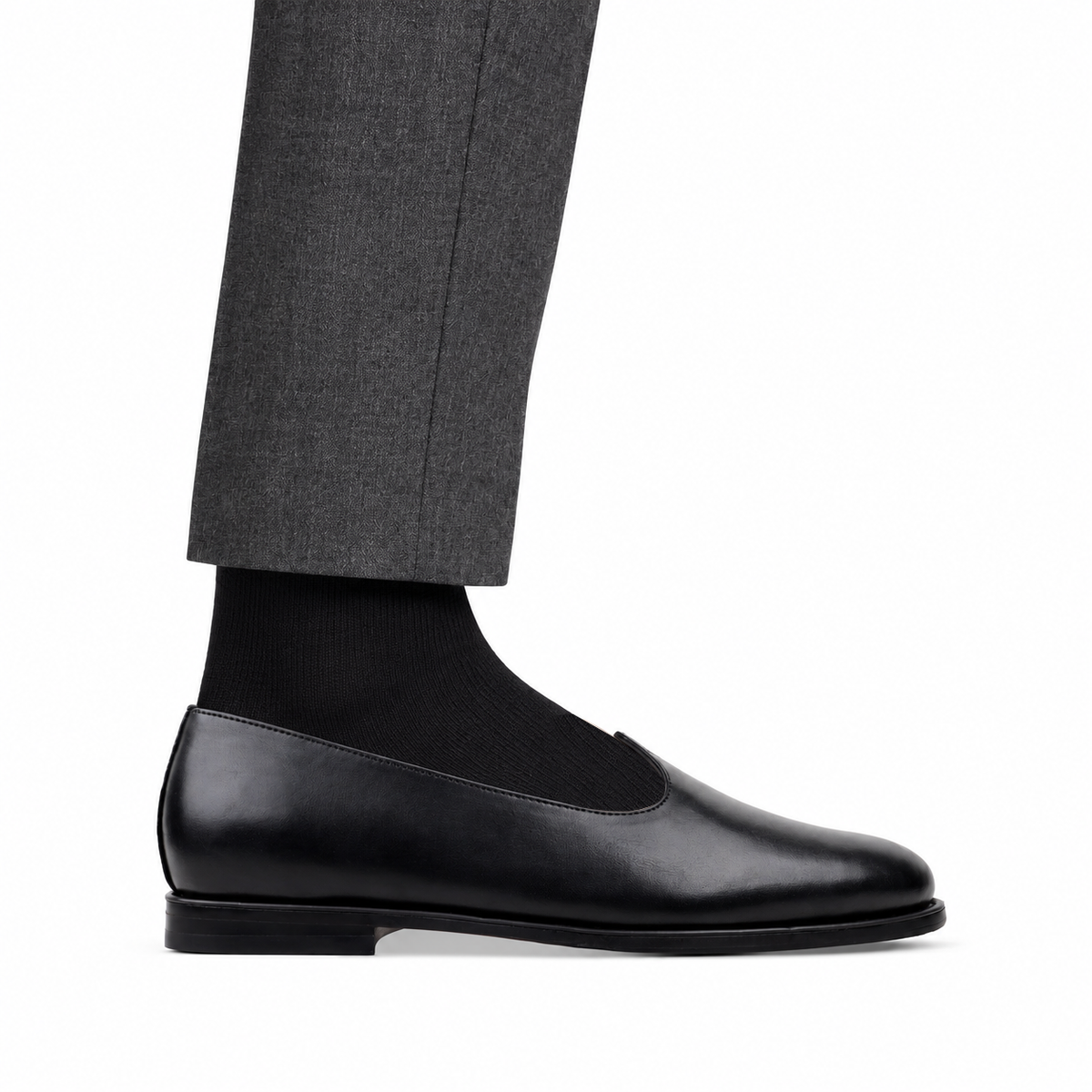 Dion - Men's Black Crust Leather Loafer