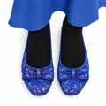 Cora - Ladies Blue Fuchsia Leather Pump