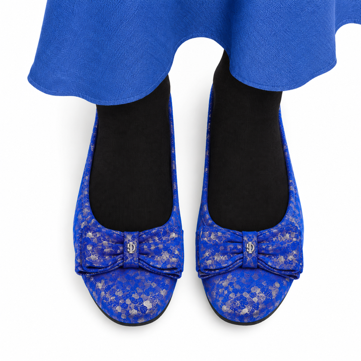 Cora - Ladies Blue Fuchsia Leather Pump