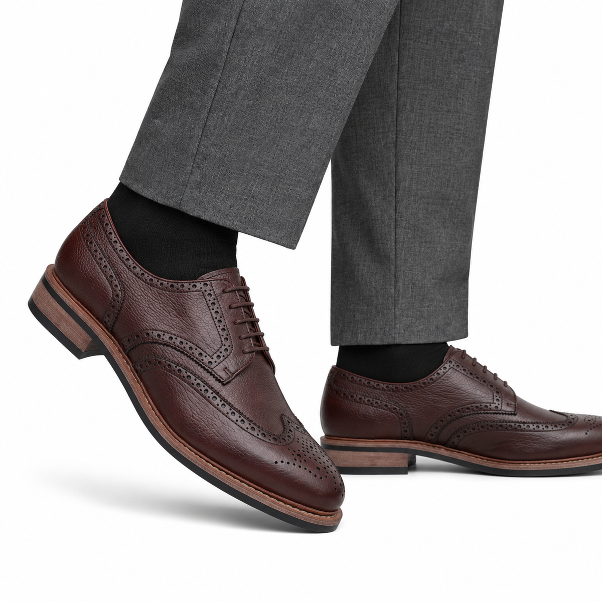 Keith - Men's Oxblood Milled Leather Goodyear Welted Bespoke Derby