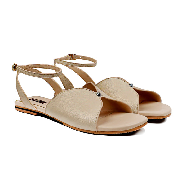 Tory - Women's Light Beige Strapped Sandal