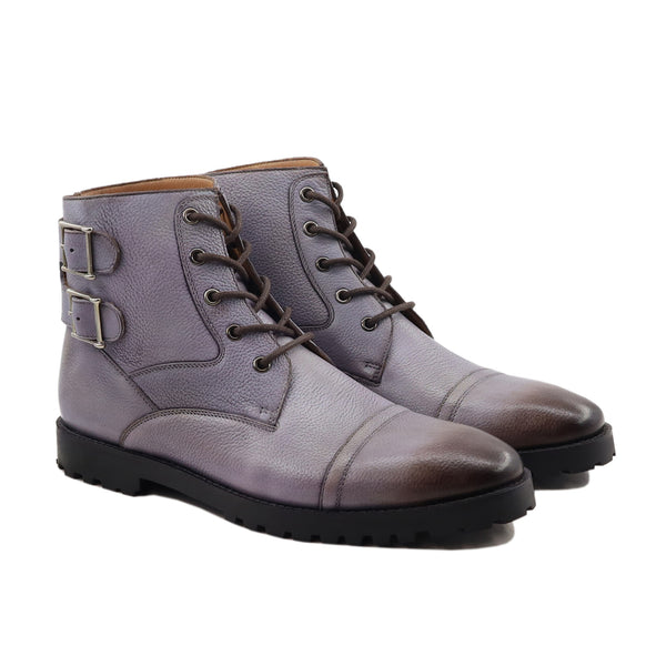 Merap - Men's Light Purple Pebble Grain Leather Boot