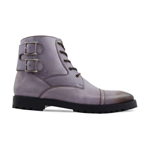 Merap - Men's Light Purple Pebble Grain Leather Boot