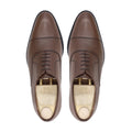 Plock - Men's Brown Pebble Grain Leather Oxford Shoe