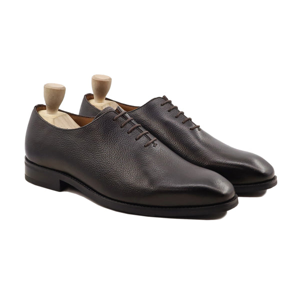 Tromso - Men's Dark Brown Pebble Grain Leather Wholecut Shoe