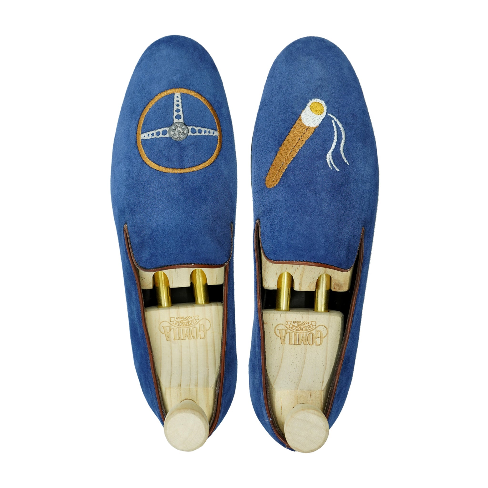 Alaska - Men's Light Blue Kid Suede Loafer