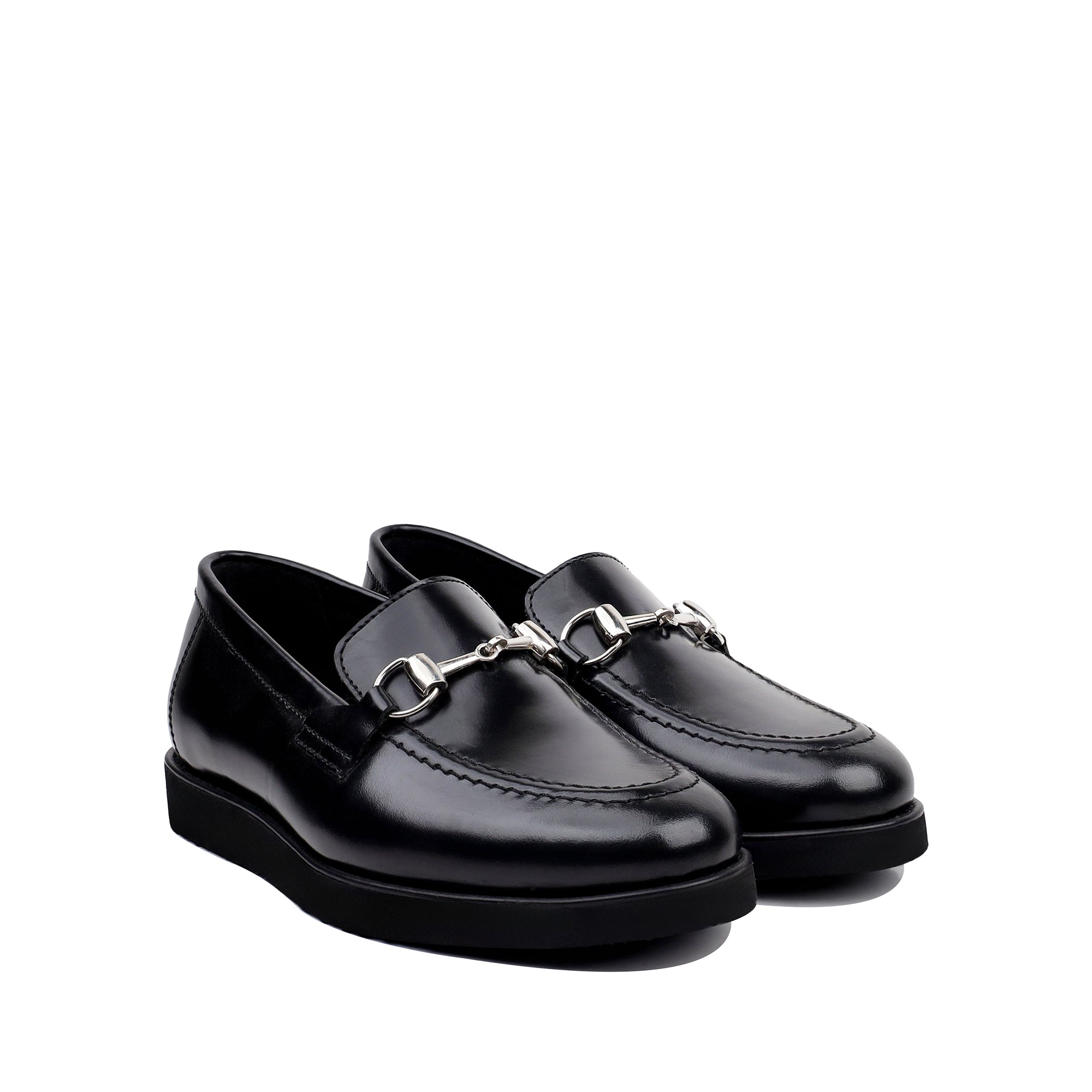 Alex -  Children's Black Leather Loafers