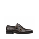 Allin - Men's Dark Brown Calf Leather Double Monksrap
