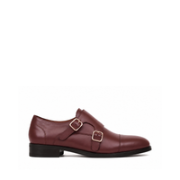 Allin - Men's Oxblood Calf Leather Double Monkstrap