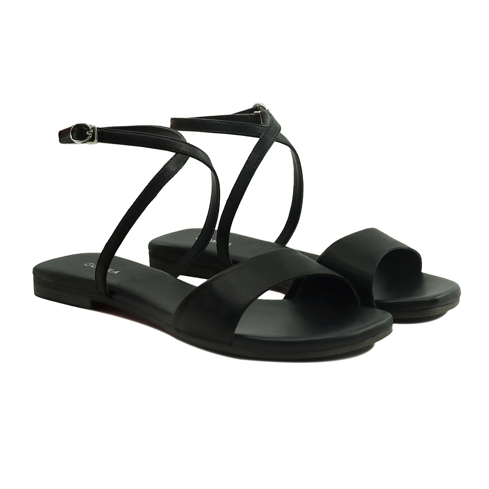 Annabelle - Women's Black Strapped Sandal