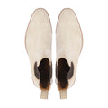 Ayami - Men's White Kid Suede Chelsea Boot